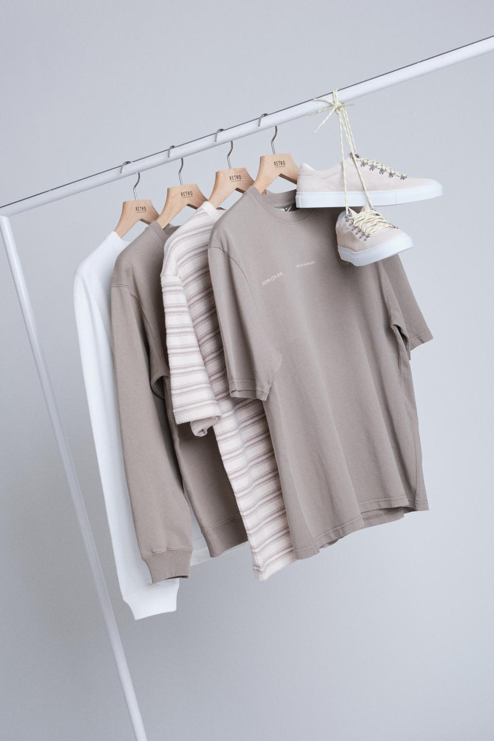 Holzweiler Ranger Striped Tee Beige Mix