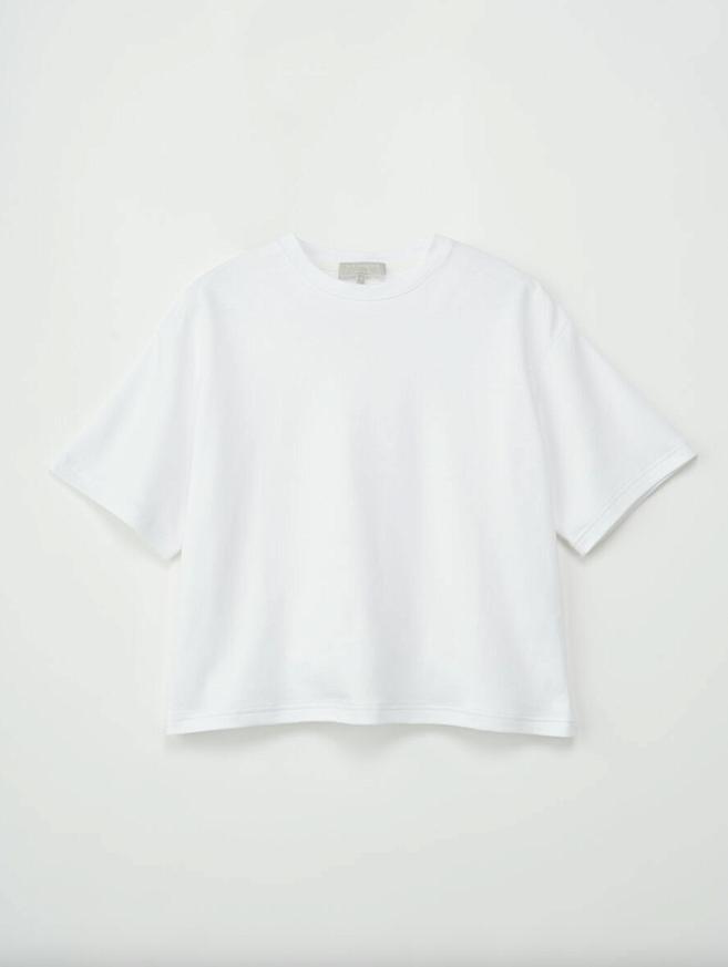 Julie Josephine Boxy Half Sleeve Tee White